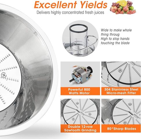 1000W 5 Speeds LCD Screen Centrifugal Juicer Machines Vegetable and Fruit, Regenerate Juice Extractor with Big 3" Wide Mouth, Anti-drip Compact Juice Maker, Easy Clean, High Juice Yield, BPA Free in Kuwait