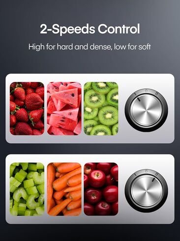 آلات عصارة، آلات عصارة فوهير للخضروات والفواكه سهلة التنظيف بسرعات مزدوجة، عصارة طرد مركزي مدمجة مضادة للتنقيط مع فم واسع 3 بوصات، وصفة وفرشاة in Kuwait