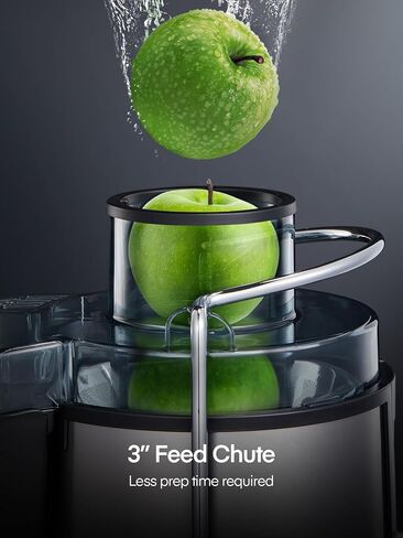 آلات عصارة، آلات عصارة فوهير للخضروات والفواكه سهلة التنظيف بسرعات مزدوجة، عصارة طرد مركزي مدمجة مضادة للتنقيط مع فم واسع 3 بوصات، وصفة وفرشاة in Kuwait