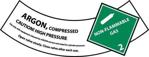 NMC CY102AP National Marker Argon Cylinder Shoulder Label (Pack of 25) in Saudi Arabia