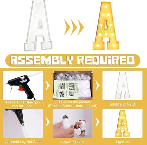 Foaky 3FT Marquee Letters,Marquee Letters 3 feet Tall for Party Decorations Anniversary Decor,Large Marquee Letters for Party Decor (S,3FT) in Saudi Arabia