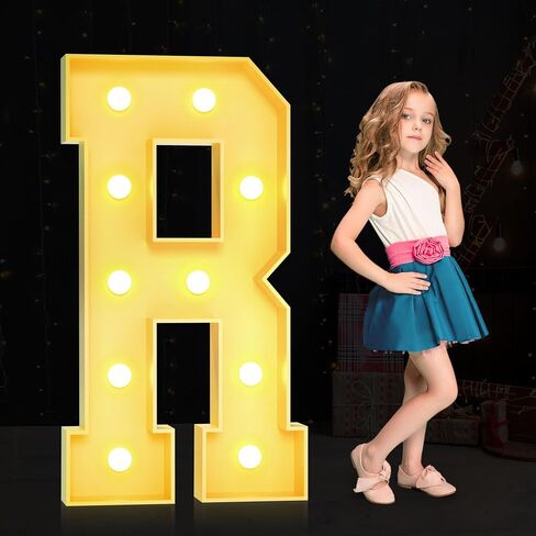 Foaky 3FT Marquee Letters,Marquee Letters 3 feet Tall for Party Decorations Anniversary Decor,Large Marquee Letters for Party Decor (S,3FT) in Saudi Arabia
