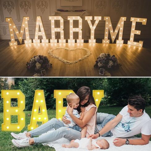 Foaky 3FT Marquee Letters,Marquee Letters 3 feet Tall for Party Decorations Anniversary Decor,Large Marquee Letters for Party Decor (S,3FT) in Saudi Arabia