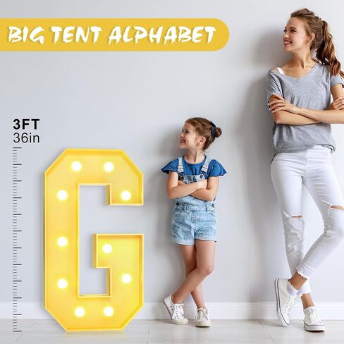 Foaky 3FT Marquee Letters,Marquee Letters 3 feet Tall for Party Decorations Anniversary Decor,Large Marquee Letters for Party Decor (S,3FT) in Saudi Arabia