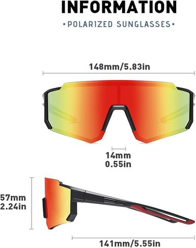 Sports Polarized Sunglasses for Men and Women, Youth Kids Baseball Softball Sunglasses for Biking, Running in Saudi Arabia