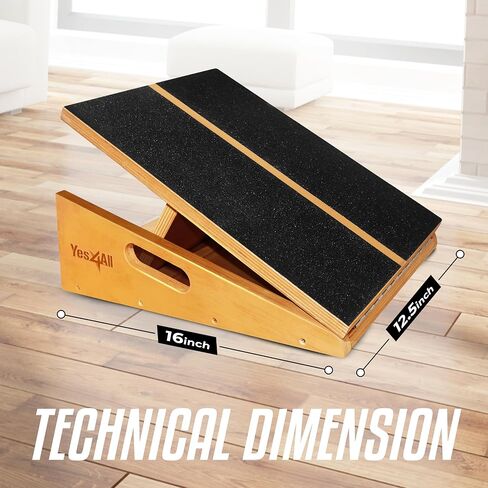 Yes4All Professional Incline Board, Slant Board Calf Stretching, Squat Wedge and Anti-Slip Surface, Portable Side Handle in Kuwait