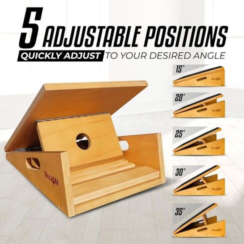 Yes4All Professional Incline Board, Slant Board Calf Stretching, Squat Wedge and Anti-Slip Surface, Portable Side Handle in Kuwait