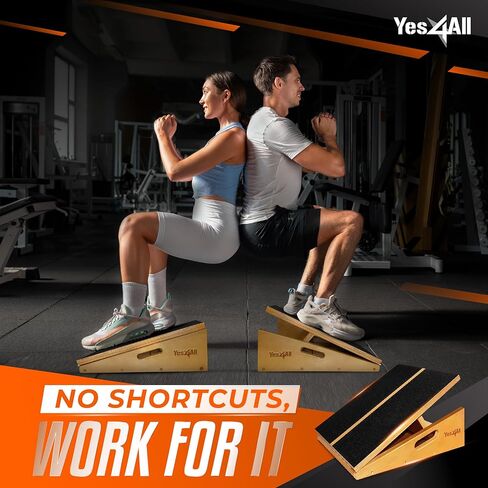 Yes4All Professional Incline Board, Slant Board Calf Stretching, Squat Wedge and Anti-Slip Surface, Portable Side Handle in Kuwait