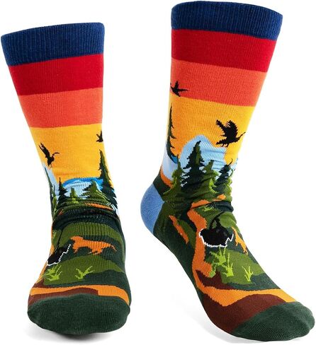 Funny Socks Mens Fun Crazy Novelty Socks Gift for Men Dad Son in Saudi Arabia