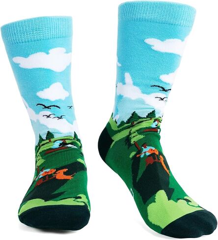 Funny Socks Mens Fun Crazy Novelty Socks Gift for Men Dad Son in Saudi Arabia
