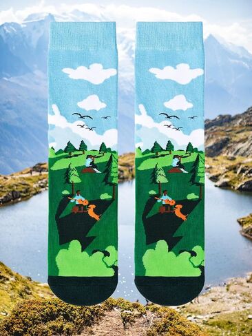 Funny Socks Mens Fun Crazy Novelty Socks Gift for Men Dad Son in Saudi Arabia
