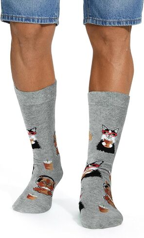 Funny Socks Mens Fun Crazy Novelty Socks Gift for Men Dad Son in Saudi Arabia