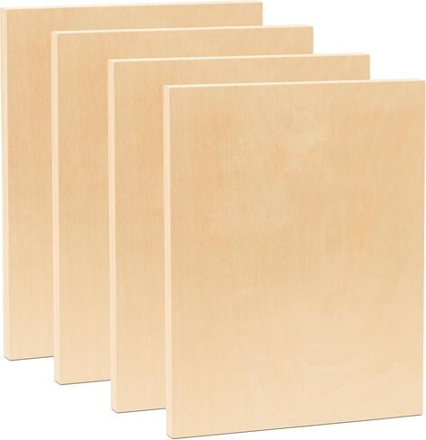 Unfinished Wood Canvas Boards with 3/4" Cradle, Wood Panels for Crafting and Painting | 8"x10" | 4 pack in Saudi Arabia