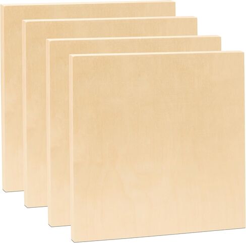 Unfinished Wood Canvas Boards with 3/4" Cradle, Wood Panels for Crafting and Painting | 8"x10" | 4 pack in Saudi Arabia