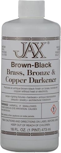 JAX Brown/Black Darkener - Metal Finishing Solution - Antique Finish Without Heat or Electricity - Pint in Saudi Arabia