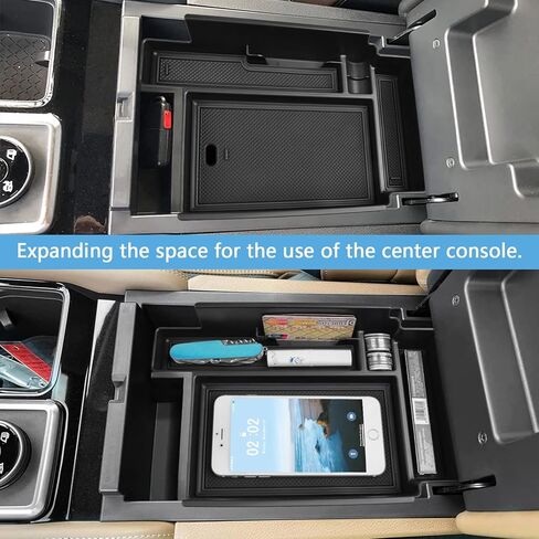 EDBETOS Center Console Organizer Tray Compatible with Nissan Pathfinder Accessories 2022 2023 2024 R53 Interior Secondary Armrest Storage Glove Box Divider ABS Material, Black Trim in Saudi Arabia