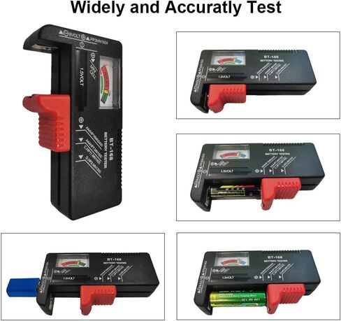 جهاز اختبار البطارية العالمي لبطاريات AA AAA C D 1.5V 1.2~4.8V 9V، أجهزة اختبار مستوى عمر البطارية المنزلية (موديل BT-168 + BT-168D) in Kuwait