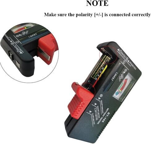 جهاز اختبار البطارية العالمي لبطاريات AA AAA C D 1.5V 1.2~4.8V 9V، أجهزة اختبار مستوى عمر البطارية المنزلية (موديل BT-168 + BT-168D) in Kuwait