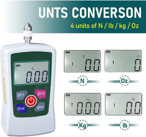 مقياس القوة الرقمي، مقياس القوة المحمول، مقياس القوة المحمول مع وحدات N/LB/Kg/Oz، شاشة LCD بإضاءة خلفية تلقائية، لاختبارات تدمير قوة قابس الحمل والضغط في المختبر (50N) in Kuwait