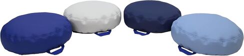 FDP SoftScape 15 inch Round Bean Floor Cushions with Handles; Flexible Seating for Home, Daycare, Preschool, Classroom, Yoga and Meditation, 4 inch Height (4-Piece) - Contemporary in Saudi Arabia