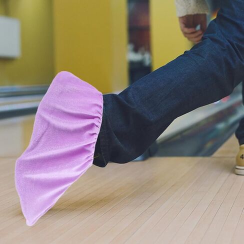 GANAZONO Bowling Shoe Cover 2 Pairs Fuzzy Non Slip Bowling Shoes Protector Bowling Shoe Protector Covers for Woman Adults Accessories Purple in Saudi Arabia