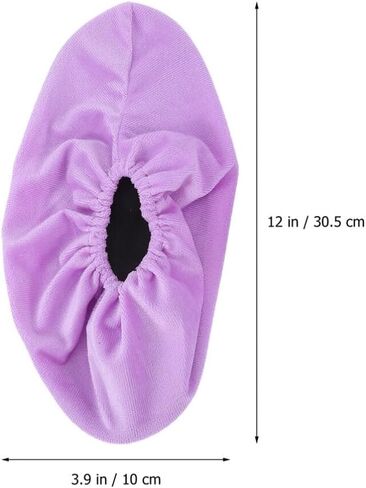 GANAZONO Bowling Shoe Cover 2 Pairs Fuzzy Non Slip Bowling Shoes Protector Bowling Shoe Protector Covers for Woman Adults Accessories Purple in Saudi Arabia