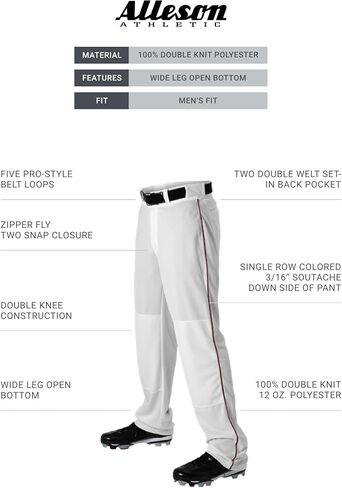Alleson Athletic Men's Baseball Pant with Braid in Saudi Arabia