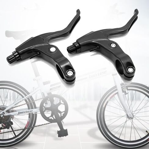 A Pair Bicycle Brake Lever Bike Brake Handle Bike Brake Levers of Universal Aluminum Alloy Bike Cycling Equipment Accessory for Mountain Road Folding Mountain Kids Bike 2.2cm Diameter (Black) in Saudi Arabia