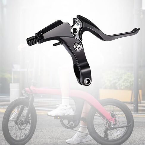 A Pair Bicycle Brake Lever Bike Brake Handle Bike Brake Levers of Universal Aluminum Alloy Bike Cycling Equipment Accessory for Mountain Road Folding Mountain Kids Bike 2.2cm Diameter (Black) in Saudi Arabia