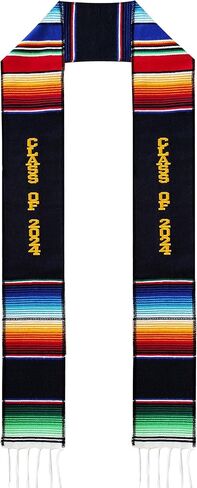 التخرج المكسيكي الأصيل سرق فئة 2024، سرق الإسباني التخرج Serape Sash Scarf Vert in Saudi Arabia