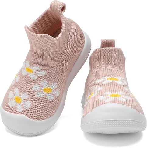 Baby Sock Shoes Toddler Walking Shoes Baby Boys Girls Breathable Soft Slip On Slippers Infant Non-Slip Sneakers in Saudi Arabia