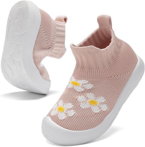 Baby Sock Shoes Toddler Walking Shoes Baby Boys Girls Breathable Soft Slip On Slippers Infant Non-Slip Sneakers in Saudi Arabia