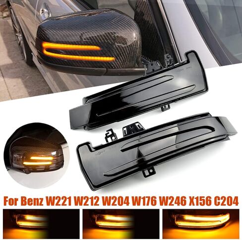 2pcs Dynamic Sequential Blink Compatible with Be-nz W204 CLA A B C E S GLA GLK CLS Class W176 W212 LED Side Mirror Turn Signal Light Assembly in Saudi Arabia