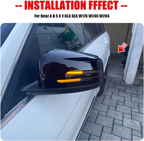 2pcs Dynamic Sequential Blink Compatible with Be-nz W204 CLA A B C E S GLA GLK CLS Class W176 W212 LED Side Mirror Turn Signal Light Assembly in Saudi Arabia