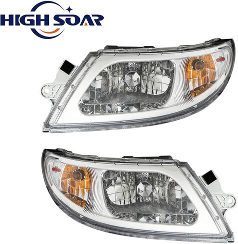 Headlights DRL for International Harvester 3200 3300 4100 SBA 4200 4300 4400LP 4400 4900 8500 TranStar 8600 Truck, Headlight Assembly 2002-2018 Headlamp Replacement Left and Right(A Pair) in Saudi Arabia