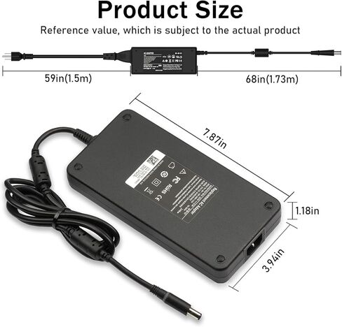240W Laptop Charger for Dell Alienware Area 51M Alienware M15 M16 M17 G5 15 G7 15/15/17 Alienware X15 X16 X17 Precision 7670 7680 7770 7780 Precision Workstation 3240 Power Supply Adapter in Saudi Arabia