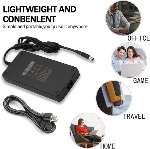 240W Laptop Charger for Dell Alienware Area 51M Alienware M15 M16 M17 G5 15 G7 15/15/17 Alienware X15 X16 X17 Precision 7670 7680 7770 7780 Precision Workstation 3240 Power Supply Adapter in Saudi Arabia