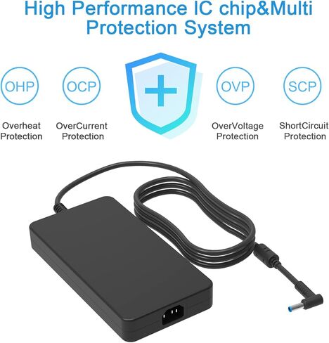 MiliPow 200W Replacement Power Supply Laptop AC Adapter Compatible with HP Pavilion Gaming 15 17 Envy 15 17,Hp ZBook G3 G4 G5 G6 G7 15 15t 17 17t, ADP-200HB B L00818-850 TPN-DA10 Power Supply in Kuwait