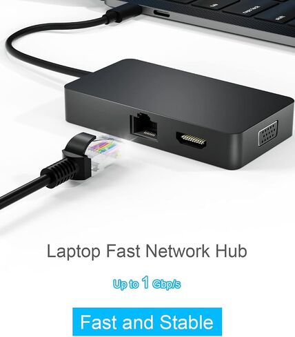 محول متعدد المنافذ لمحطة إرساء محور السفر USB-C مع VGA وUSB 3.2 GEN 2 وUSB-C وEthernet ومنافذ HDMI المتوافقة مع أجهزة الكمبيوتر المحمولة Surface وSurface Books وSurface Pro X/7/8/9 مع منفذ USB-C in Kuwait