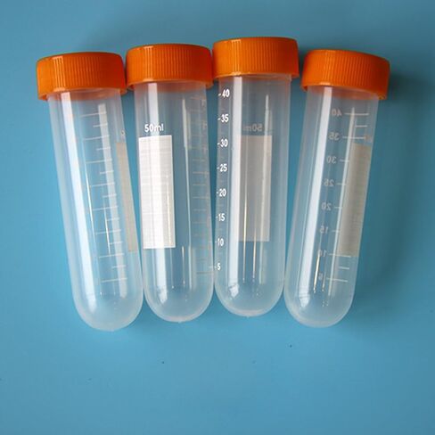 أنبوب طرد مركزي من البولي بروبيلين ذو قاع مستدير سعة 50 مل، مع غطاء لولبي، عبوة من 10 قطع in Kuwait