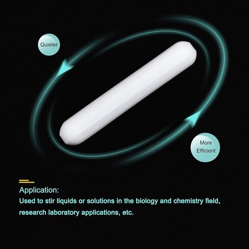 MECCANIXITY Magnetic Stirrer Mixer Stir Bar Rod 50mm(1.97") Cylinder Shape PTFE Coating Magnet White for Laboratory Pack of 2 in Saudi Arabia