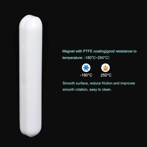 MECCANIXITY Magnetic Stirrer Mixer Stir Bar Rod 50mm(1.97") Cylinder Shape PTFE Coating Magnet White for Laboratory Pack of 2 in Saudi Arabia