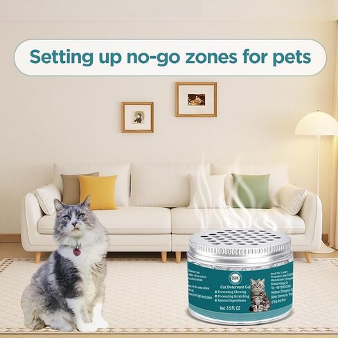 خرز جل رادع للقطط برائحة الحمضيات في الأماكن المغلقة، قطعتان من رادع القطط في الأماكن المغلقة للقطط والقطط، مساعد تدريب رادع للخدش للأثاث والأرائك والسجاد والستائر والنباتات، مناسب لجميع القطط in Kuwait