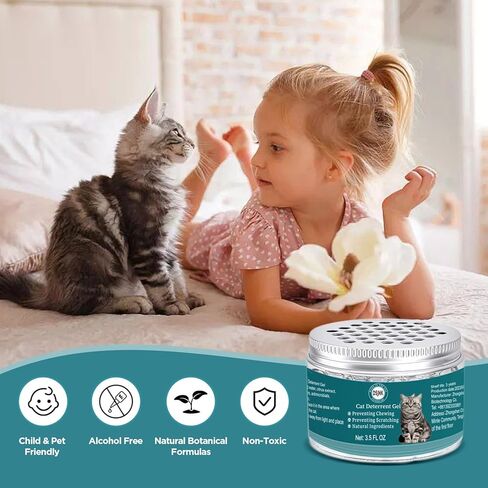 خرز جل رادع للقطط برائحة الحمضيات في الأماكن المغلقة، قطعتان من رادع القطط في الأماكن المغلقة للقطط والقطط، مساعد تدريب رادع للخدش للأثاث والأرائك والسجاد والستائر والنباتات، مناسب لجميع القطط in Kuwait