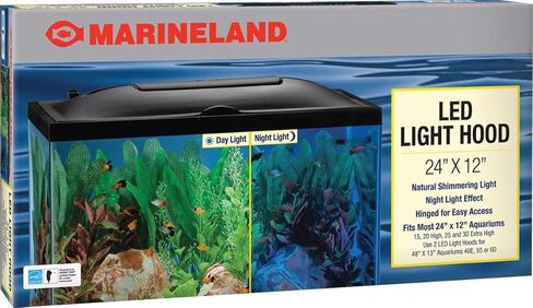 Marineland LED Light Hood For Aquariums, 20 Inches By 10 Inches, Natural Shimmering Light With Night Light Effect in Kuwait
