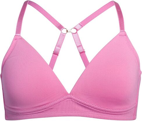 Danskin Girls' Training Bras - 3 Pack/6 Pack Molded Microfiber A-Cup Bra with J Hook Straps - No Wire Bra for Girls (30A-36A) in Saudi Arabia