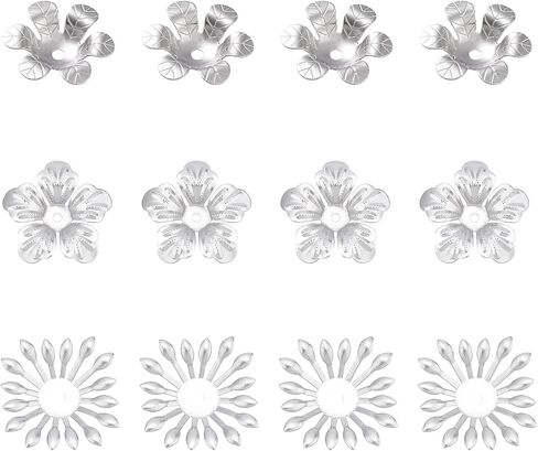 UNICRAFTALE About 100Pcs Bead Cap 304 Stainless Steel Flower Bead Caps Golden Bead End Caps 8mm Tibetan Gold Spacer Beads Caps for Bracelet Necklace Earrings Jewelry Making Supplies in Saudi Arabia