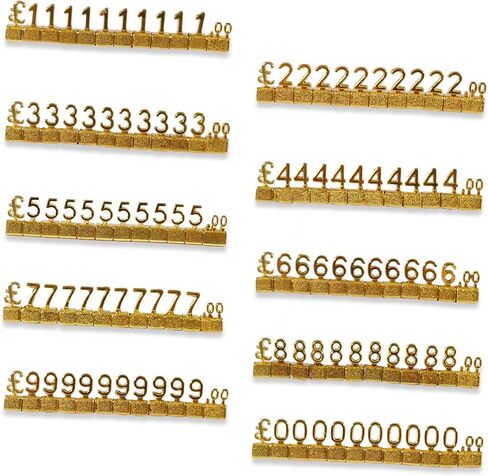 50 قطعة شارة السعر الرقمية EUR € السعر 3D رفوف معدنية قابلة للتعديل طقم مكعب السعر تسميات لمتجر الساعات والمجوهرات مكتب عرض الذهب in Kuwait
