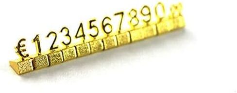 50 قطعة شارة السعر الرقمية EUR € السعر 3D رفوف معدنية قابلة للتعديل طقم مكعب السعر تسميات لمتجر الساعات والمجوهرات مكتب عرض الذهب in Kuwait
