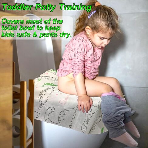 20Pcs Toilet Seat Covers Disposable for Home & Travel, Waterproof Non-slip Toddle Potty Training Toilet Seat Covers for Baby Child Adult Daily Use in Saudi Arabia